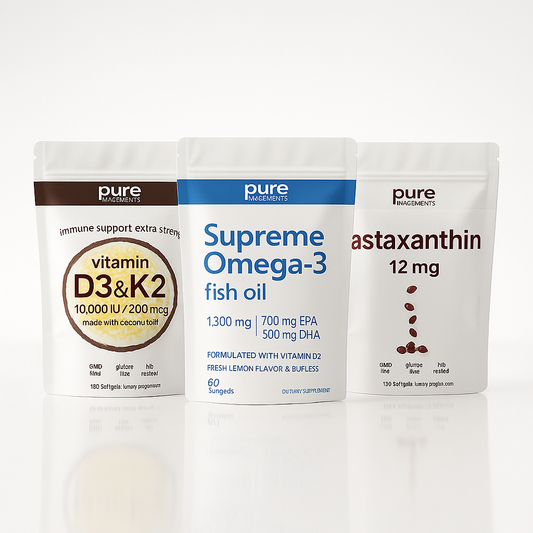 Complete Heart Health Bundle – D3+K2 + Omega-3 + Astaxanthin