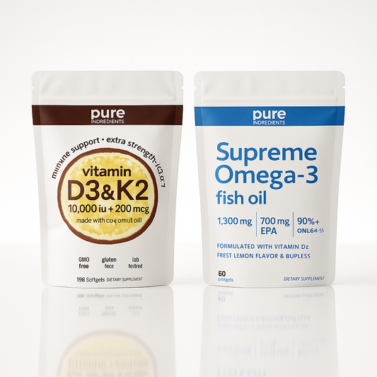 Heart & Bone Support Duo – D3+K2 + Omega-3