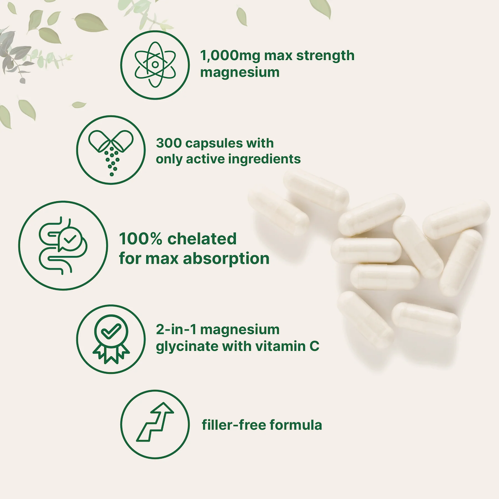 Pure Magnesium Glycinate 1,000mg Per Serving