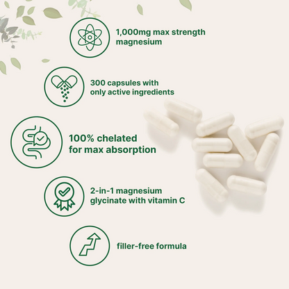 Pure Magnesium Glycinate 1,000mg Per Serving