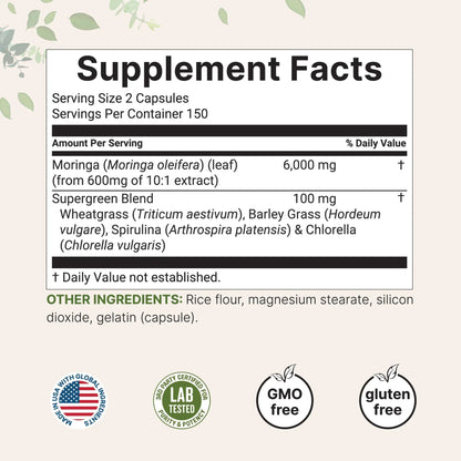 Moringa Oleifera 6,000mg